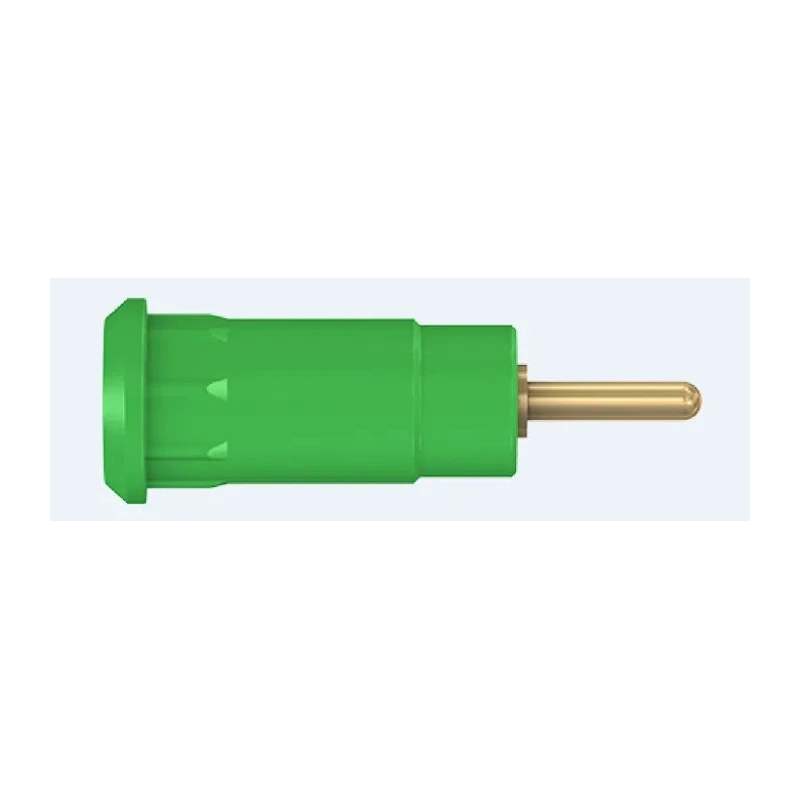 Staubli Green Female Banana Socket 2 mm Connector Press Fit Termination 600V 10A Gold Plating 65.9193-25