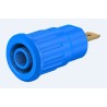 Staubli Blue Female Banana Socket 4 mm Connector, Press Fit Termination, 1 kV, 24 A, Gold Plating 23.3120-23