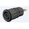 Staubli Black Female Banana Socket 4 mm Connector, Press Fit Termination, 1kV, 24A, Gold Plating 23.3120-21