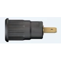 Staubli Black Female Banana Socket 4 mm Connector, Press Fit Termination, 1kV, 24A, Gold Plating 23.3120-21