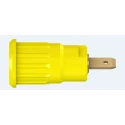 Staubli Yellow Female Banana Socket, 4 mm Connector, Press Fit Termination, 1kV Voltage, 24A Current, Gold Plating 23.3120-24