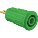 Staubli Green Female Banana Socket, 4 mm Connector, Press Fit Termination, 1kV Voltage, 24A Current, Brass 23.3120-25