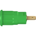Staubli Green Female Banana Socket, 4 mm Connector, Press Fit Termination, 1kV Voltage, 24A Current, Brass 23.3120-25