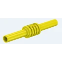 Staubli Yellow Banana Coupler with Brass Contacts 1kV 32A 66.9123-24