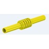 Staubli Yellow Banana Coupler with Brass Contacts 1kV 32A 66.9123-24
