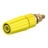 Staubli Yellow Female Banana Socket 4 mm Connector Bolt Termination 600V 32A Gold Plating 23.3050-24