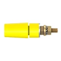 Staubli Yellow Female Banana Socket 4 mm Connector Bolt Termination 600V 32A Gold Plating 23.3050-24