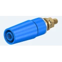 Staubli Blue Female 4 mm Banana Socket Connector with Bolt Termination 600V 32A Gold Plating 23.3050-23