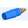 Staubli Blue Female 4 mm Banana Socket Connector with Bolt Termination 600V 32A Gold Plating 23.3050-23