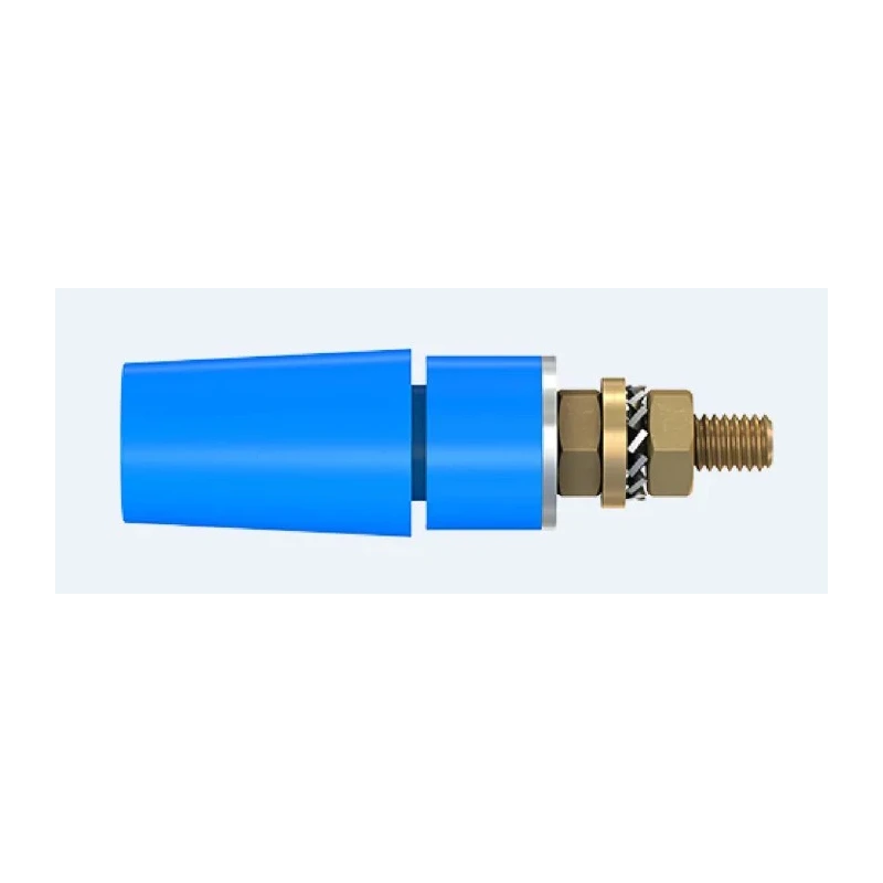 Staubli Blue Female 4 mm Banana Socket Connector with Bolt Termination 600V 32A Gold Plating 23.3050-23