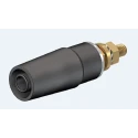 Staubli Black Female Banana Socket 4 mm Connector Bolt Termination 600V 32A Gold Plating 23.3050-21