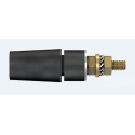 Staubli Black Female Banana Socket 4 mm Connector Bolt Termination 600V 32A Gold Plating 23.3050-21
