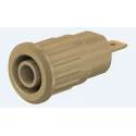 Staubli Brown Female Banana Socket 4 mm Connector Press Fit Termination 1kV 24A Gold Plating 23.3120-27