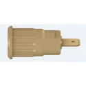 Staubli Brown Female Banana Socket 4 mm Connector Press Fit Termination 1kV 24A Gold Plating 23.3120-27
