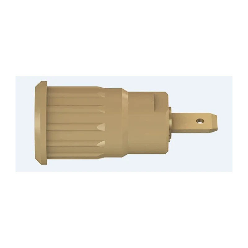 Staubli Brown Female Banana Socket 4 mm Connector Press Fit Termination 1kV 24A Gold Plating 23.3120-27