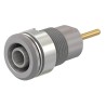 Staubli Grey Female Banana Socket 4 mm Connector, Screw Termination, 1kV Voltage, 24A Current, Gold Plating 23.3010-28