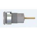 Staubli Grey Female Banana Socket 4 mm Connector, Screw Termination, 1kV Voltage, 24A Current, Gold Plating 23.3010-28