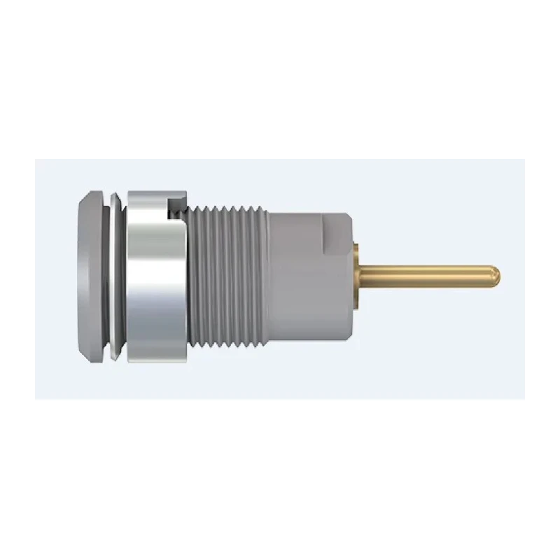 Staubli Grey Female Banana Socket 4 mm Connector, Screw Termination, 1kV Voltage, 24A Current, Gold Plating 23.3010-28