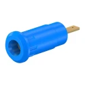 Staubli Blue Female Banana Socket 2 mm Connector, Press Fit Termination, 600V, 10A, Gold Plating 65.9099-23