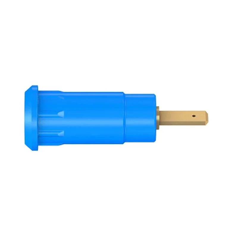 Staubli Blue Female Banana Socket 2 mm Connector, Press Fit Termination, 600V, 10A, Gold Plating 65.9099-23