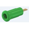 Staubli Green Female Banana Socket 2 mm Connector Press Fit Termination 600V 10A Gold Plating 65.9099-25