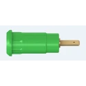 Staubli Green Female Banana Socket 2 mm Connector Press Fit Termination 600V 10A Gold Plating 65.9099-25