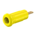 Staubli Yellow Female Banana Socket 2 mm Connector, Press Fit Termination, 600V, 10A, Gold Plating 65.9099-24