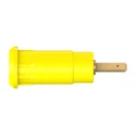 Staubli Yellow Female Banana Socket 2 mm Connector, Press Fit Termination, 600V, 10A, Gold Plating 65.9099-24