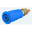 Staubli Blue Female Banana Socket 4 mm Connector Press Fit Termination 1kV 24A Gold Plating 23.3140-23