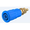 Staubli Blue Female Banana Socket 4 mm Connector Press Fit Termination 1kV 24A Gold Plating 23.3140-23
