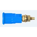 Staubli Blue Female Banana Socket 4 mm Connector Press Fit Termination 1kV 24A Gold Plating 23.3140-23