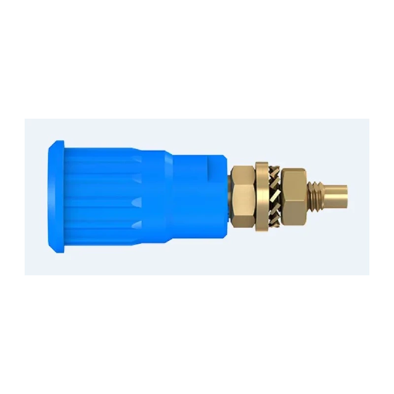 Staubli Blue Female Banana Socket 4 mm Connector Press Fit Termination 1kV 24A Gold Plating 23.3140-23