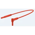 Staubli Connector Test Lead 10A, 600V, Red, 1 m Lead Length 65.9577-100-22
