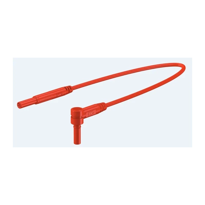 Staubli Connector Test Lead 10A, 600V, Red, 1 m Lead Length 65.9577-100-22