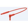 Staubli Connector Test Lead 10A, 600V, Red, 1 m Lead Length 65.9577-100-22