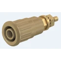 Staubli Brown Female Banana Socket 4 mm Connector Press Fit Termination 1kV 24A Gold Plating 23.3140-27