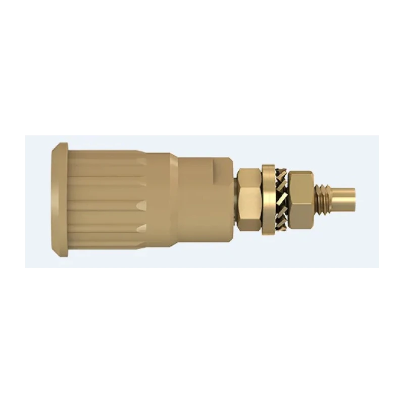 Staubli Brown Female Banana Socket 4 mm Connector Press Fit Termination 1kV 24A Gold Plating 23.3140-27