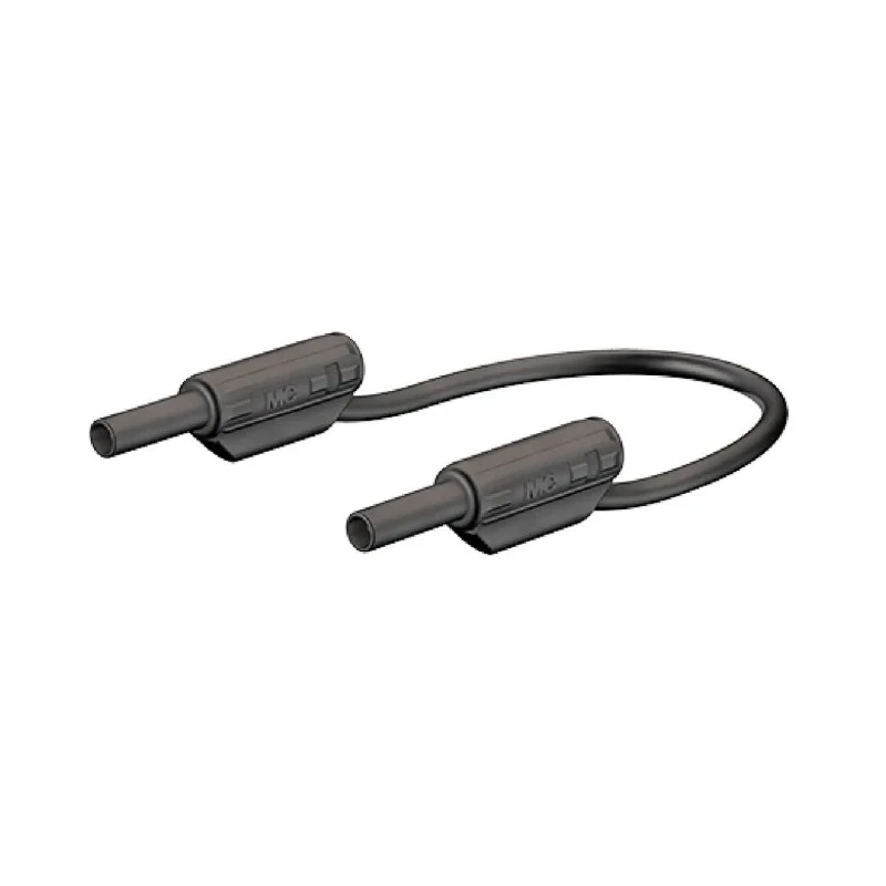 Staubli Connector Test Lead 10A, 600V, Black, 1 m Lead Length 65.9179-100-21