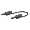 Staubli Connector Test Lead 10A, 600V, Black, 1 m Lead Length 65.9179-100-21