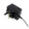 RS PRO 9W 9V AC AC/AC Adapter Type G Plug 2.1 x 5.5 x 12 mm Centre Positive Cable 1.8m 950mA 139-1769