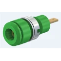 Staubli Green Female Banana Socket 2 mm Connector Tab Termination 600V 10A Gold Plating 65.9098-25