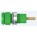 Staubli Green Female Banana Socket 2 mm Connector Tab Termination 600V 10A Gold Plating 65.9098-25