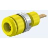 Staubli Yellow Female Banana Socket 2 mm Connector Tab Termination 600V 10A Gold Plating 65.9098-24