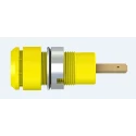 Staubli Yellow Female Banana Socket 2 mm Connector Tab Termination 600V 10A Gold Plating 65.9098-24