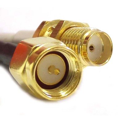 Siretta ASM Series RG174 Coaxial Cable 200 mm Length 50 Ω Characteristic Impedance Black PVC Jacket Copper Conductor 
