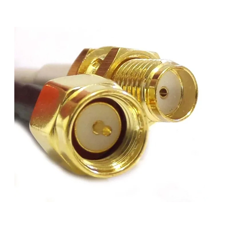 Siretta ASM Series RG174 Coaxial Cable 200 mm Length 50 Ω Characteristic Impedance Black PVC Jacket Copper Conductor 