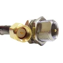 Siretta ASM Series RG174 300 mm RG174 Coaxial Cable 50 Ω, Black, Terminated 