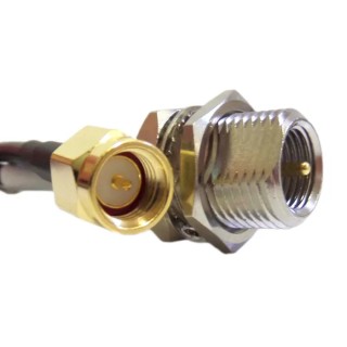Siretta ASM Series RG174 300 mm RG174 Coaxial Cable 50 Ω, Black, Terminated 