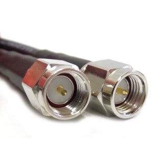 Siretta ASM Series 10 m LLC200A Coaxial Cable 50 Ω Black LSZH Jacket Terminated LLC200A