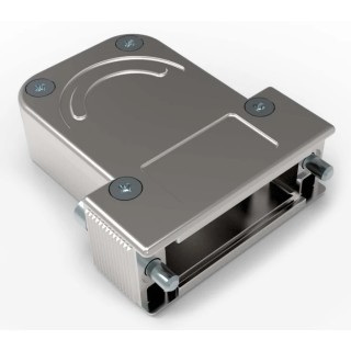 TE Connectivity Die Cast Zinc Straight D-Sub Backshell Strain Relief 1-2308341-1